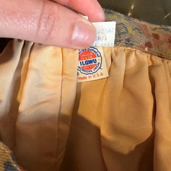 Vintage Ferrara of Milan Paisley Skirt Union Made USA Vintage 12- Modern Small - Picture 8 of 8